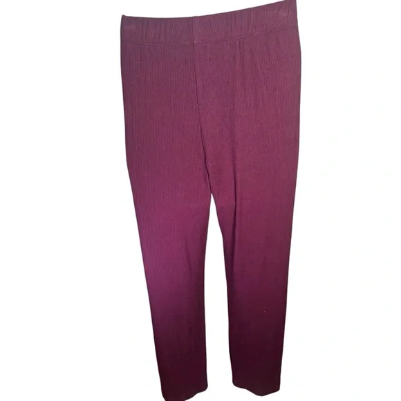 Ribbed Cozy Michael Lauren Lounge Pants wide leg size small - Picture 1 of 4